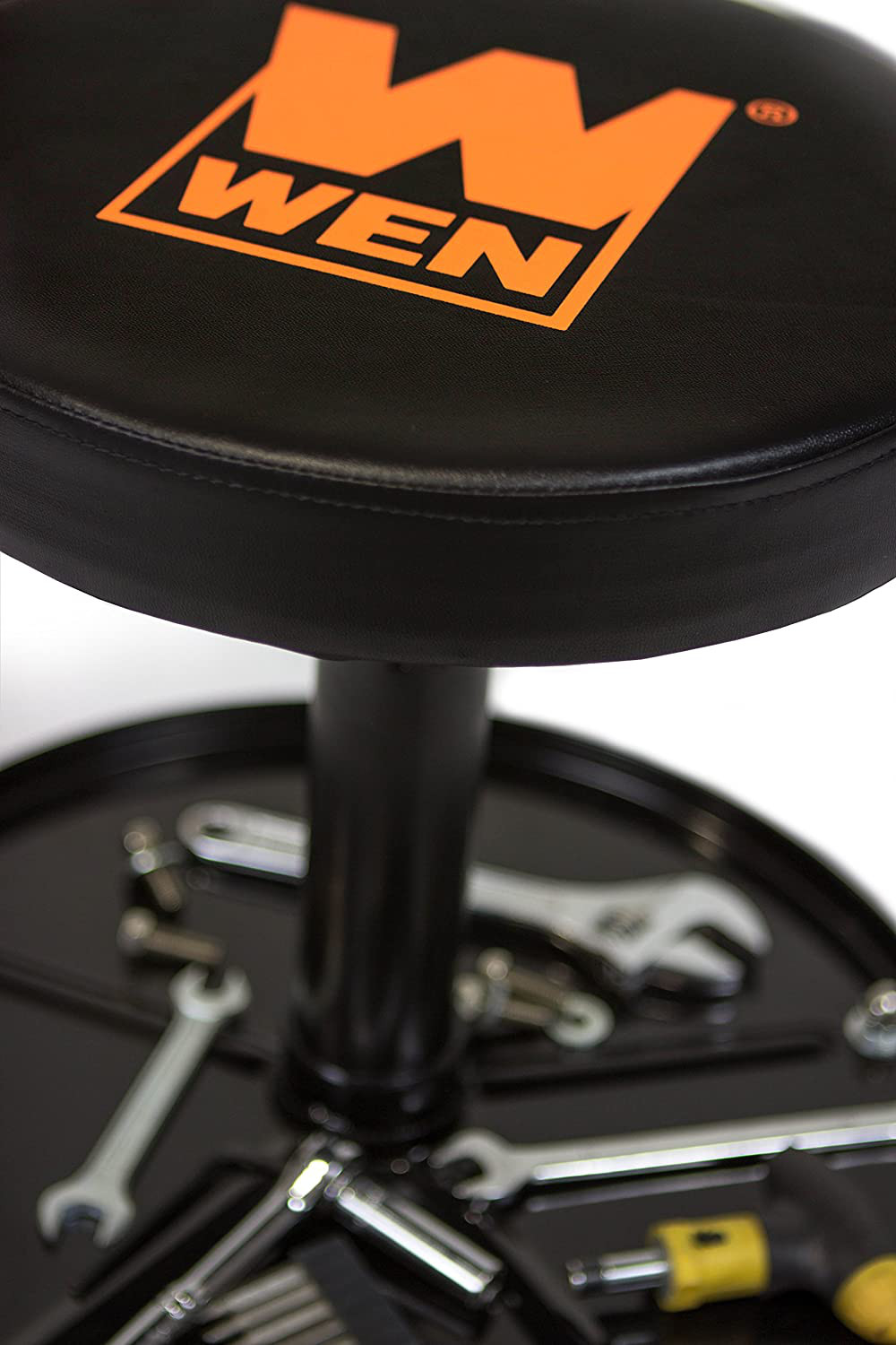 Mechanics Rolling Stool Work Shop Seat Pneumatic Garage Chair Adjustable Swivel
