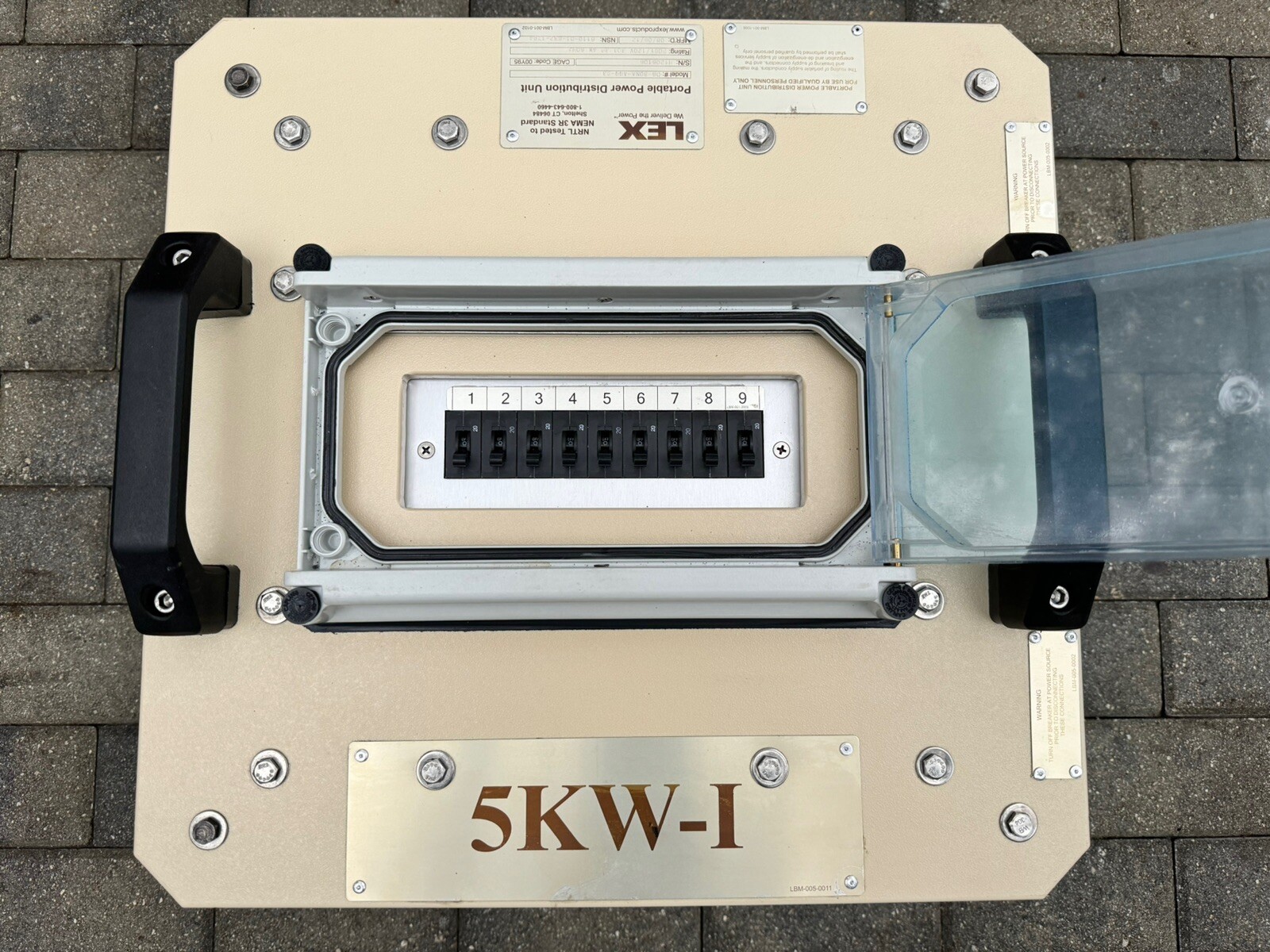LEX DB-30NA-AQQ-S3 5kw 30amp Power Distribution Box w/ Two 50’ 10 AWG Cables