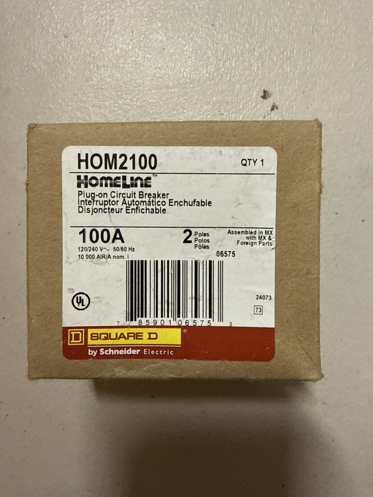 Square D HOM2100C 100A Circuit Breaker