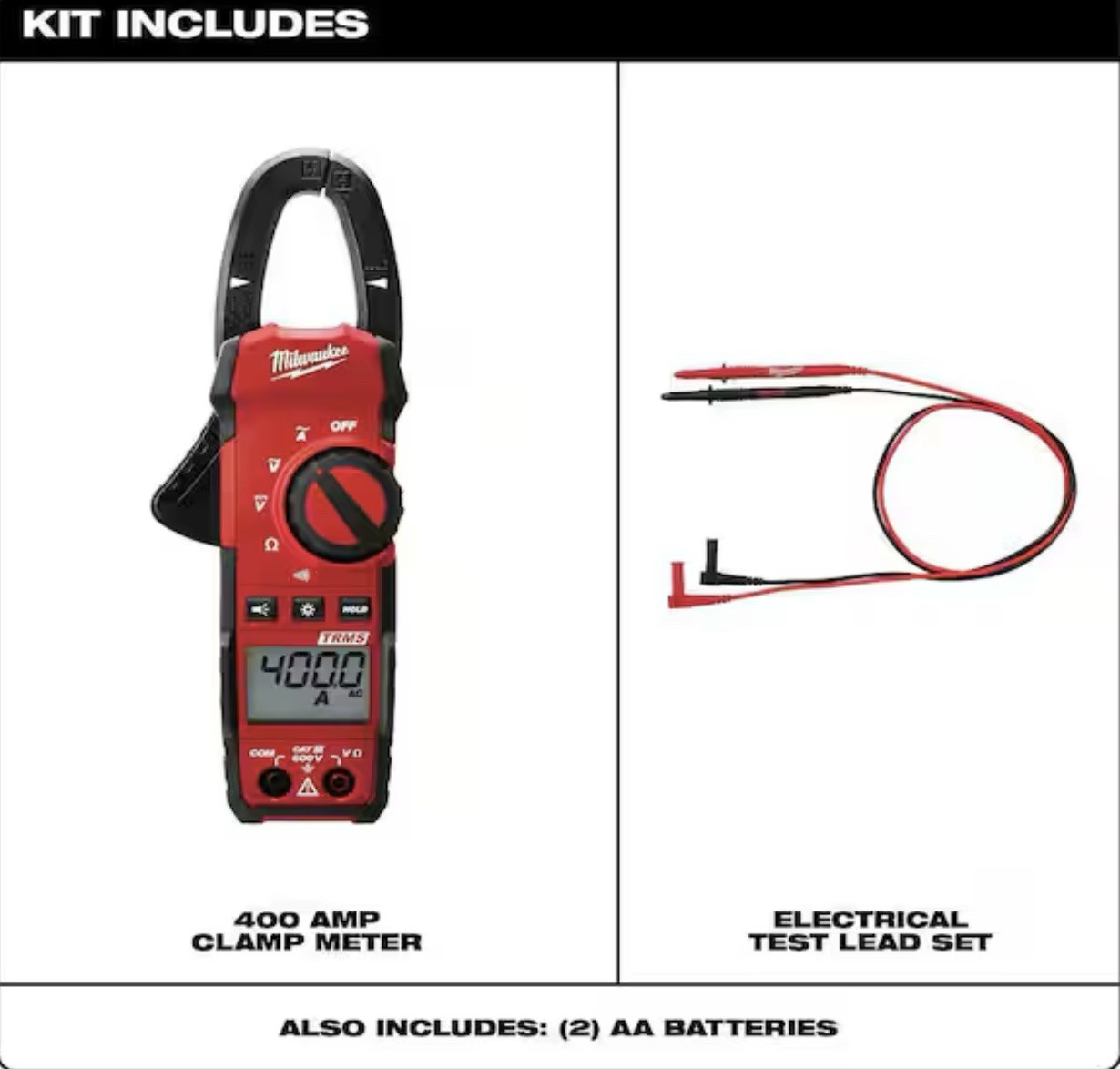 Milwaukee 223520 400 Amp Clamp Meter