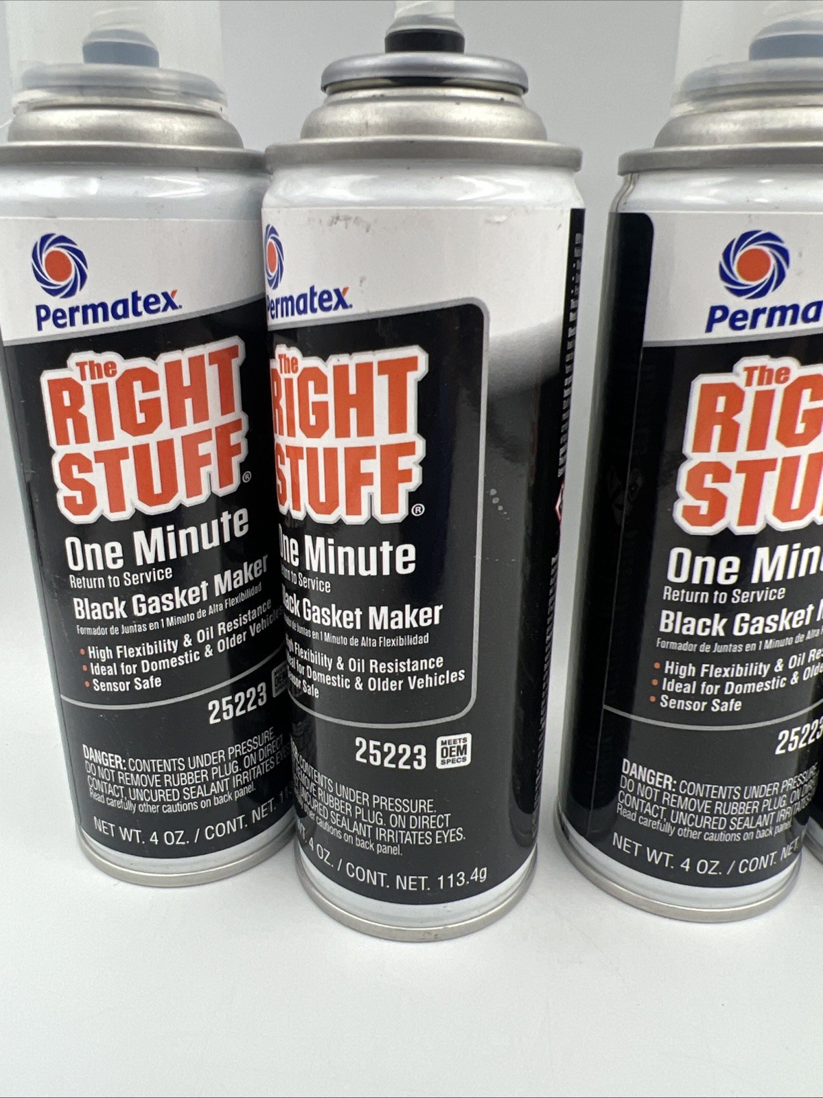 5x Permatex The Right Stuff Gasket Maker 4 oz Blowout Resistant Leak-Proof 25223