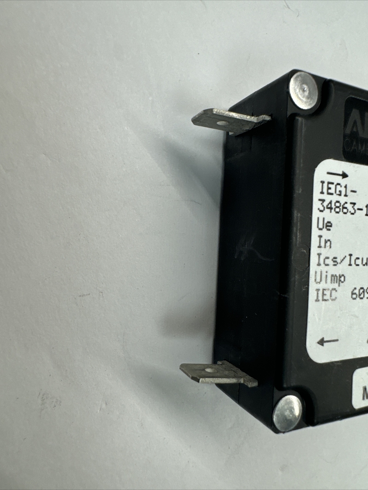 Airpax UPG IEG1 15A Marine Circuit Breaker Single Pole AC/DC Panel Mount Spade