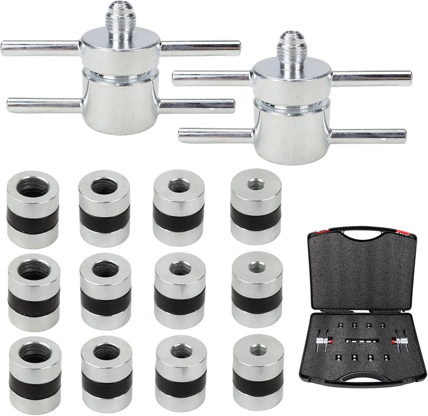 12458 HVAC Process Tube Adapter Kit for 3/16″, 1/4″, 5/16″, 3/8″ Copper Tubing,
