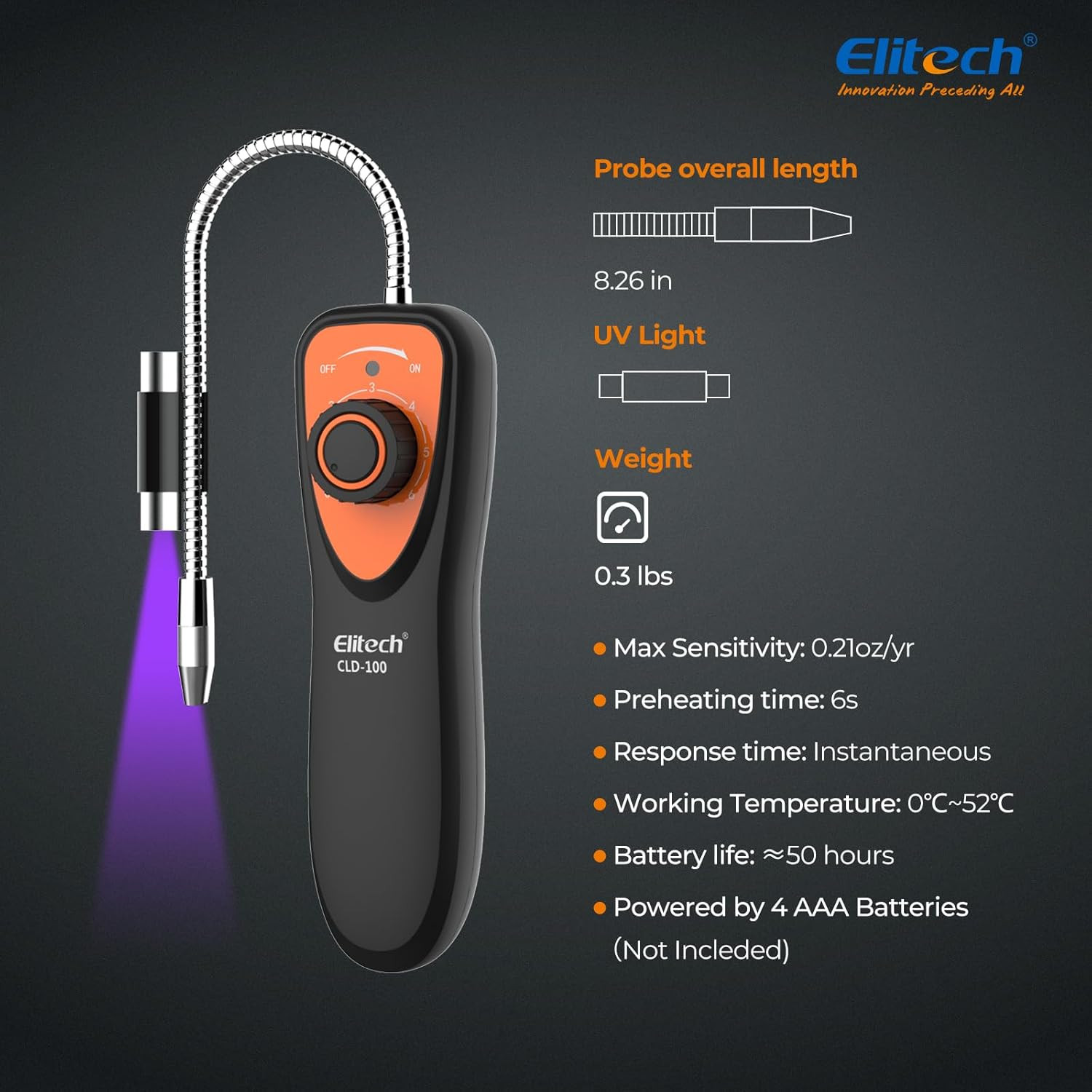 Refrigerant Leak Detector, CLD-100 Freon Leak Detector Car HVAC Halogen Refriger