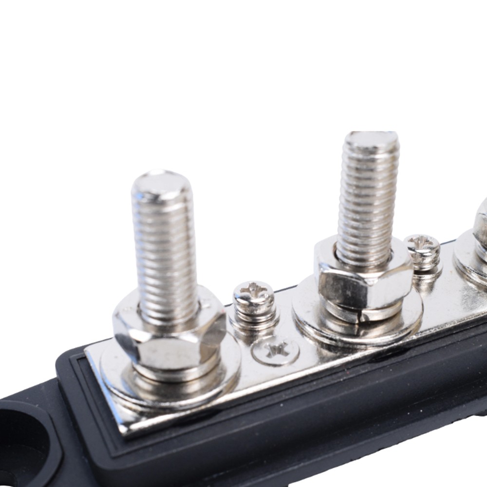 Red & Black 5/16″ 4 Stud Power Distribution Busbar Bus Bar With Cover Fast Ship