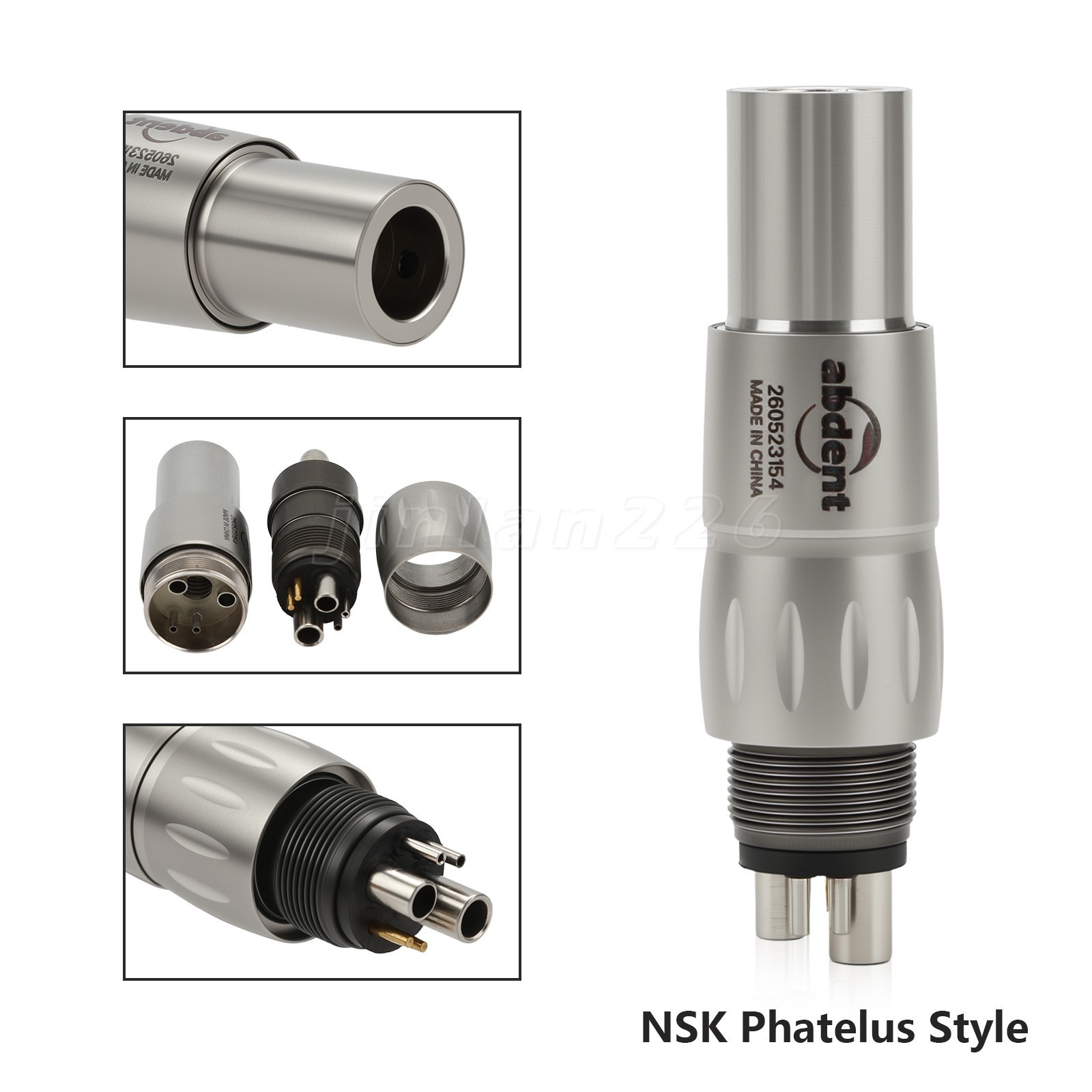 Dental 4 Hole/ 6 Hole Fiber Optic LED Quick Coupler For NSK High speed Handpiece