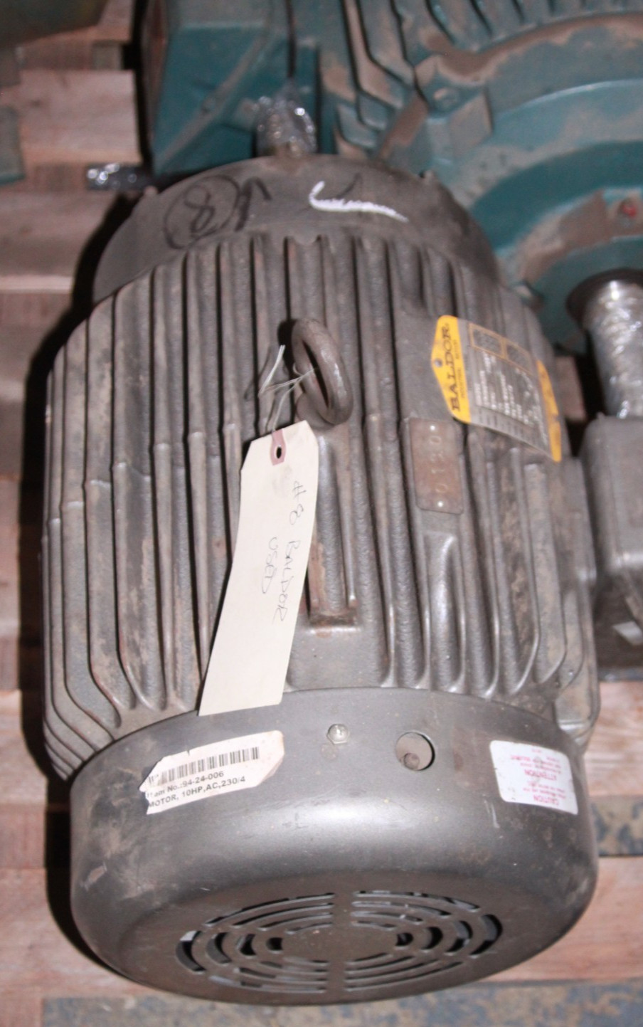 Baldor 10HP 254U 208/230/460V 3450RPM TEFC M2393 Industrial Motor #8