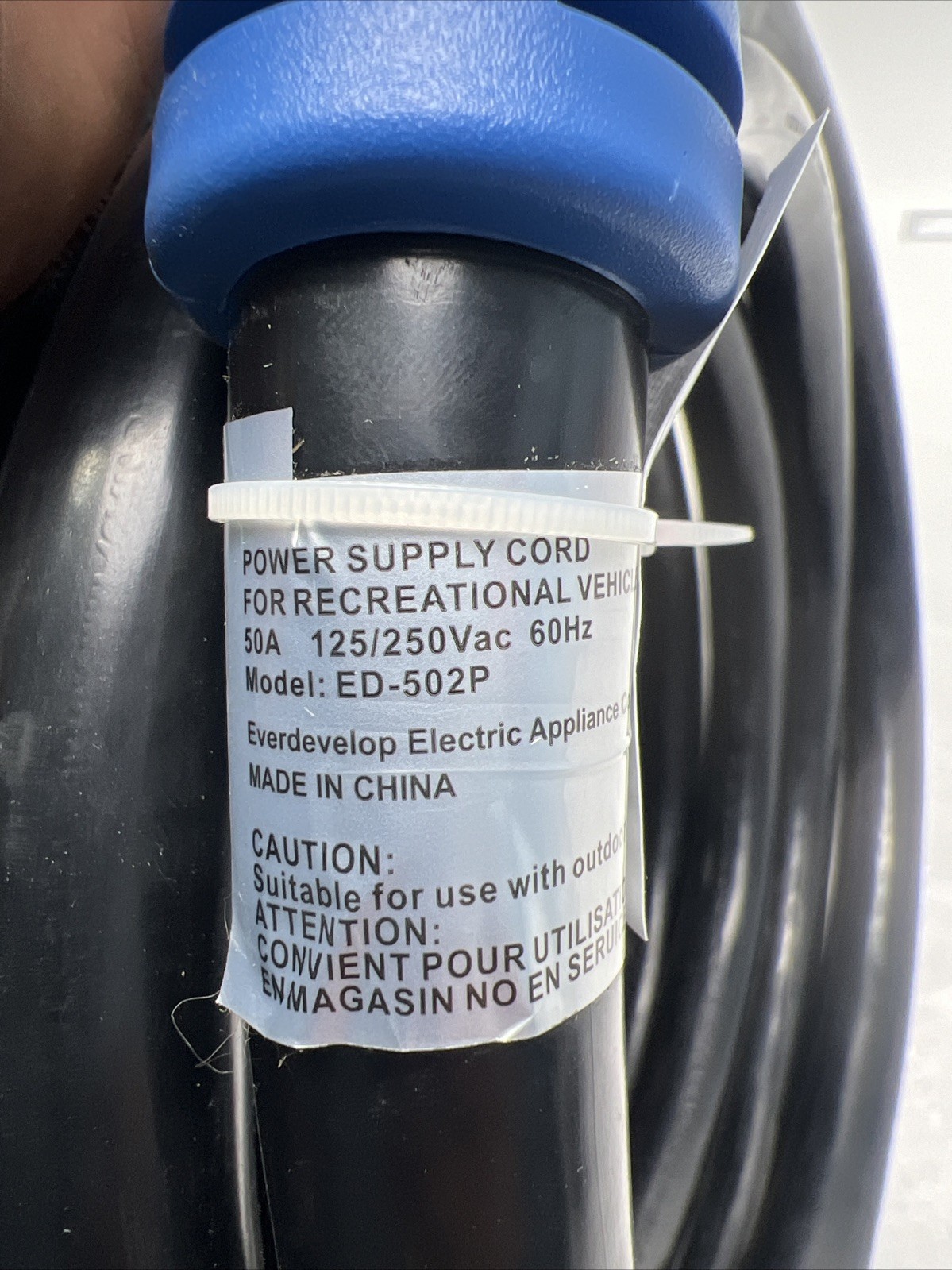 Everdevelop ED-502P Power Supply Cord for Recreational Vehicles, 50A/125V 6AWG