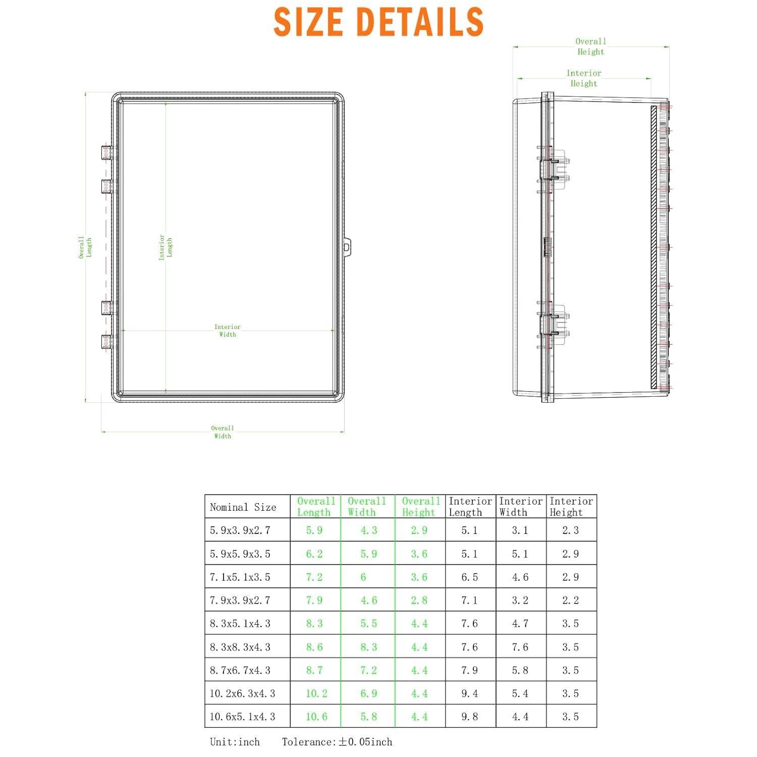 Weatherproof Enclosure Box IP67