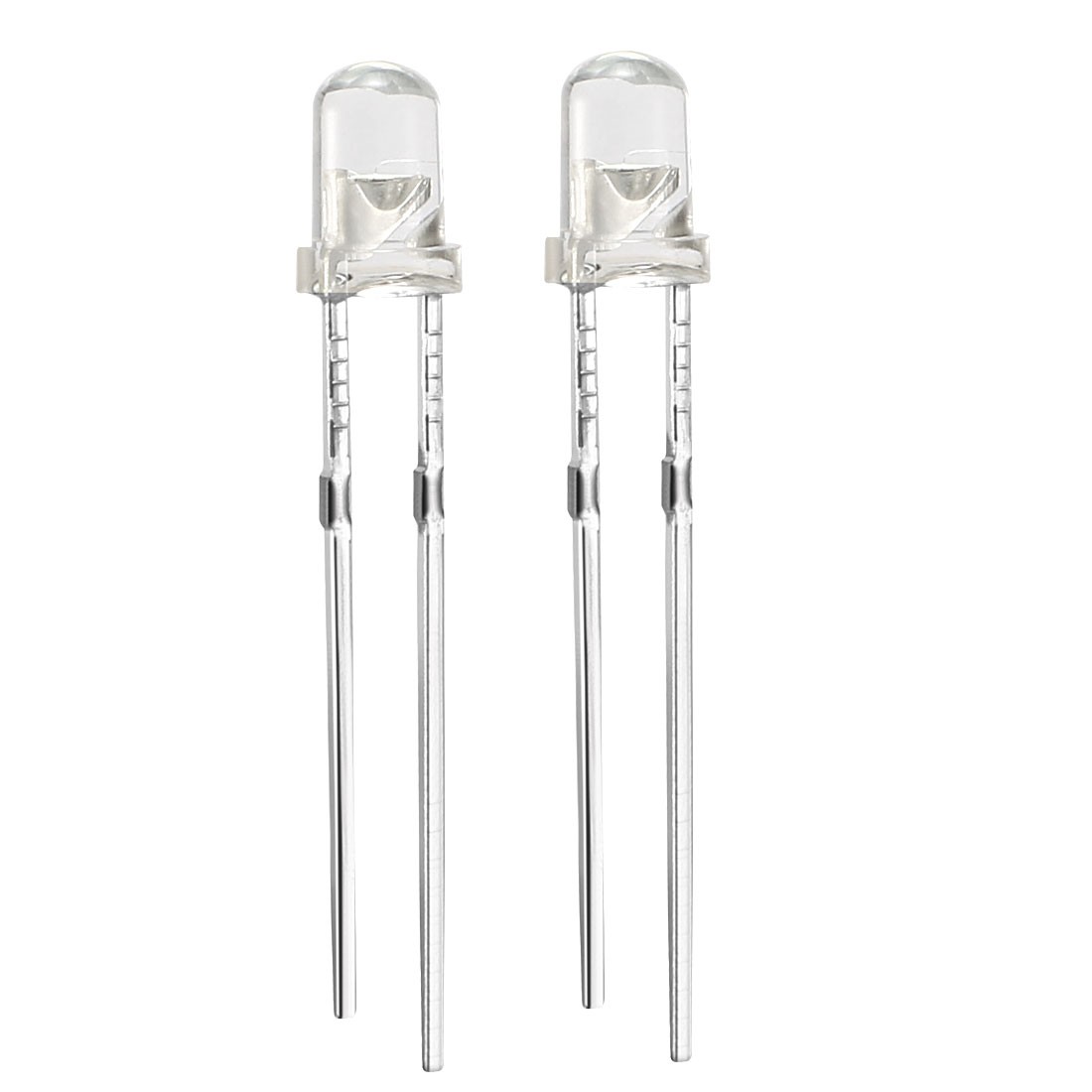 50Pack 3mm White LED Diode Lighting Electronics Component Emitting Light 3-3.4V