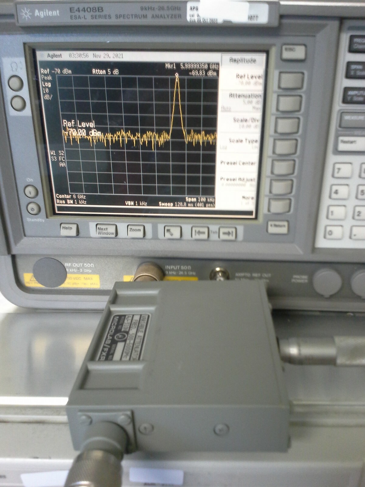 Variable Attenuator 0-70dB 0.5-6 GHz Continuously adjustable High precision accy