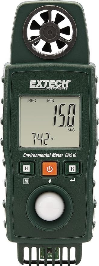 Extech Flir EN510 10-in-1 Meter- Anemometer, Temp, Humidity, Light “NEW”