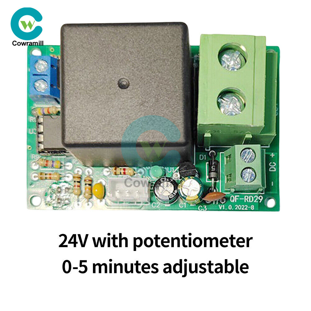 DC12/24V Time Relay Module 0-50Minutes Time Relay with Adjustable Potentiometer