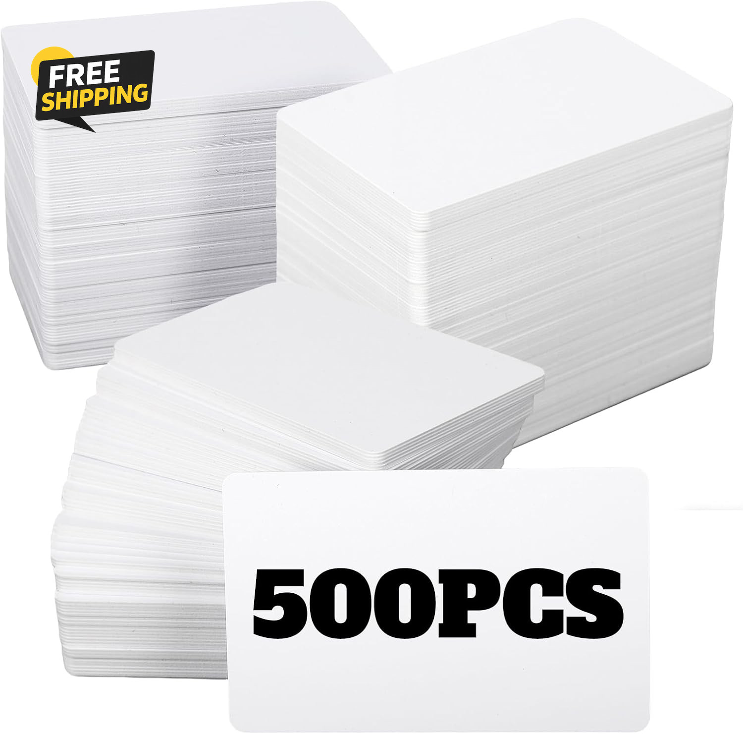 500 Pack CR80 PVC ID Cards 30Mil Blank White Plastic Badge Printer Cards