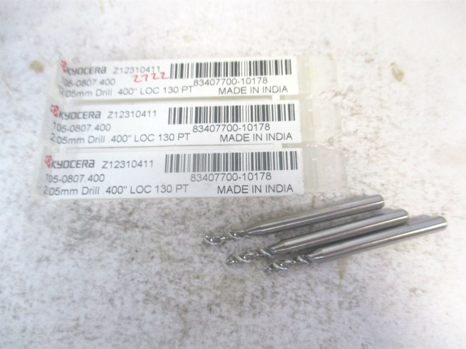 SGS (07358) 2.05mm x 1/8″ x 1-1/2″ 130° Spiral Circuit Board Drill Bit – Qty 3