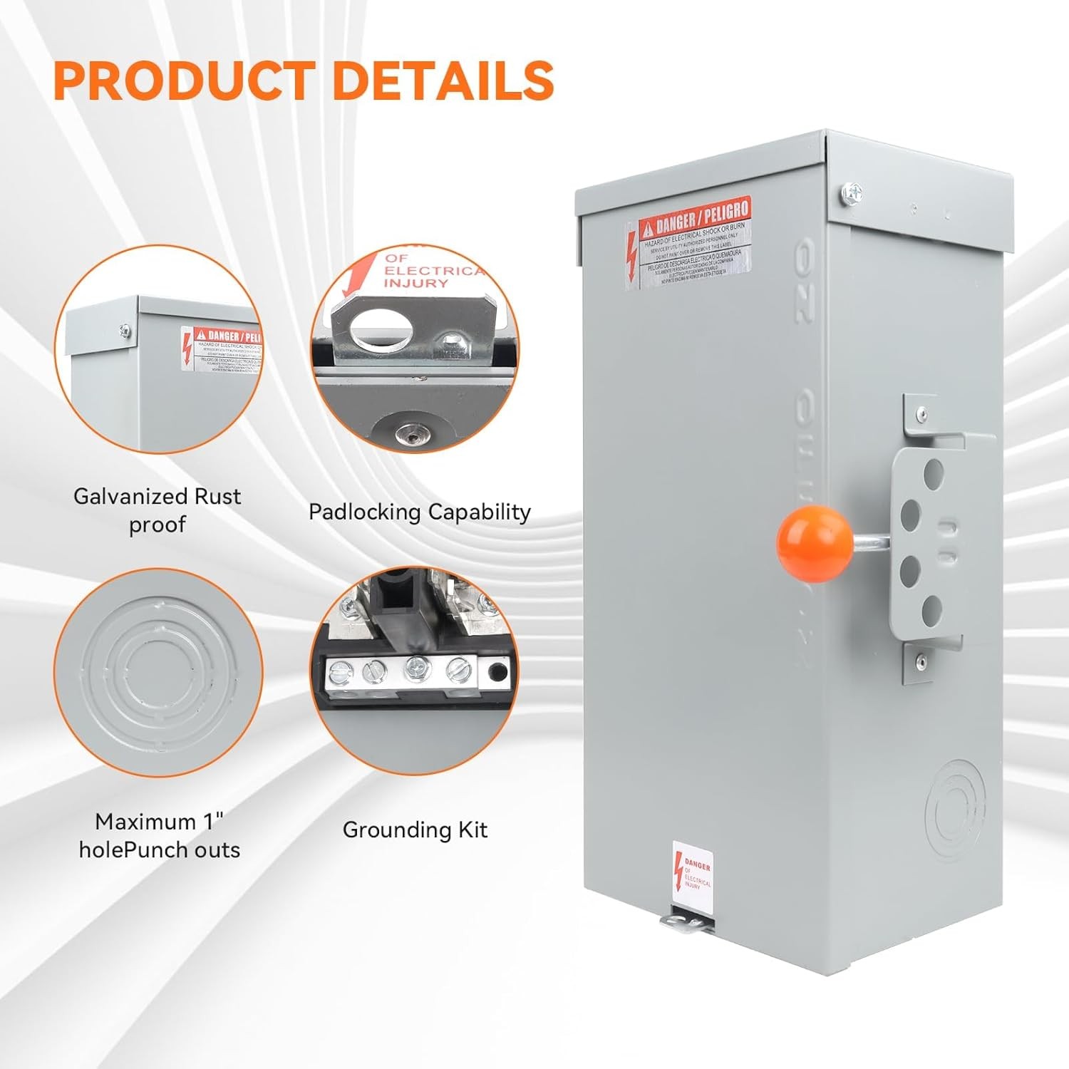 100A Generator Transfer Switch,24000W General-Duty Double-Throw 120/240-Volt