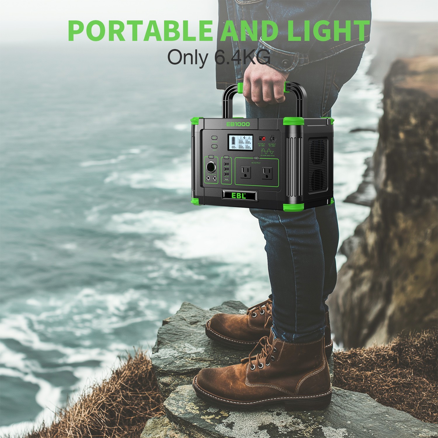 1000W 999Wh Portable Power Station Solar Charger Generator Supply Home Camping
