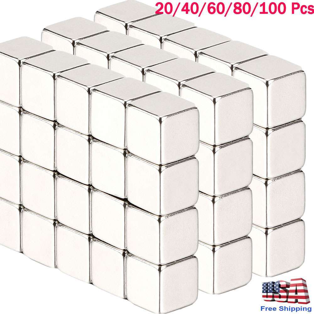20-100Pcs LOT Neodymium Block Square Magnet 8x8x8mm N45 Super Strong Rare Earth