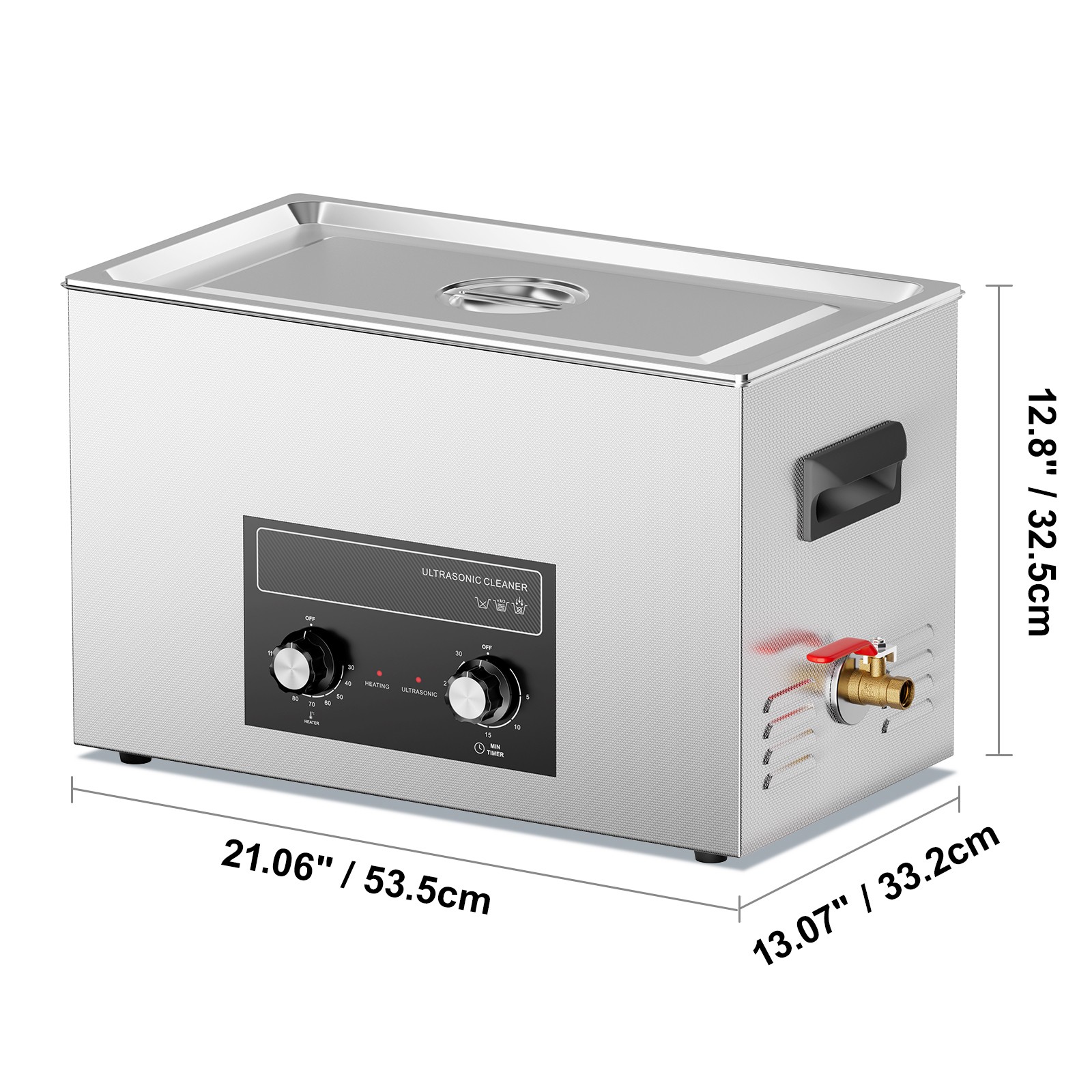 VEVOR 30L Ultrasonic Cleaner with Heater Timer & Basket Digital Sonic Machine