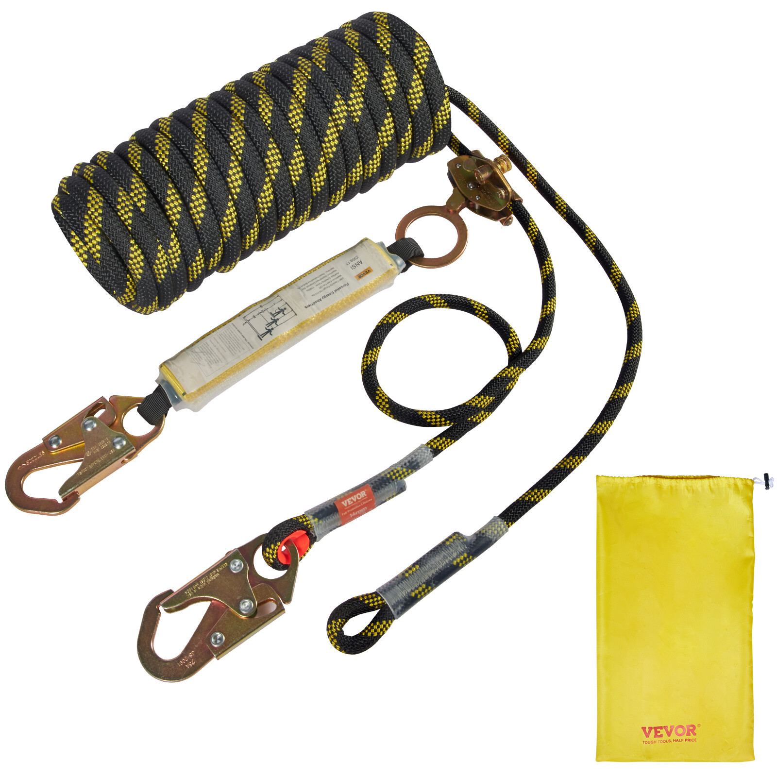 VEVOR Vertical Lifeline Assembly 100 ft Fall Protection Rope 30 KN ANSI Roofing