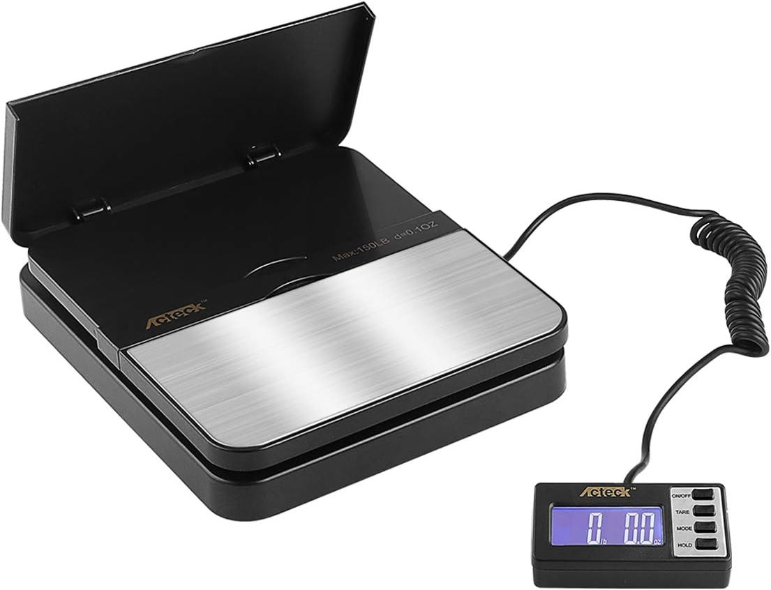 150lb Digital Shipping Postal Scale 0.1oz LCD Display Tare Hold AC Adapter