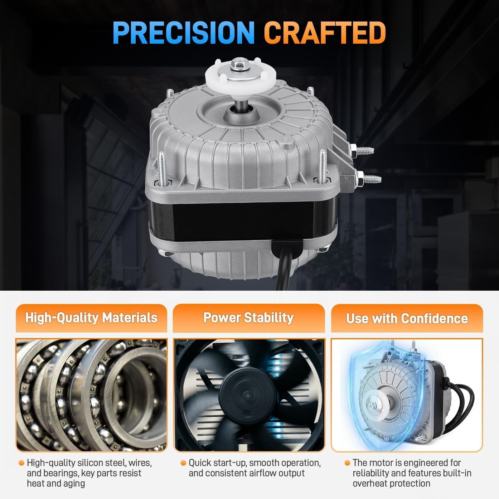 YZF10-20 Fan Motor AC Shaded Pole Condenser For Atosa Avantco 120V 60HZ 1550rpm