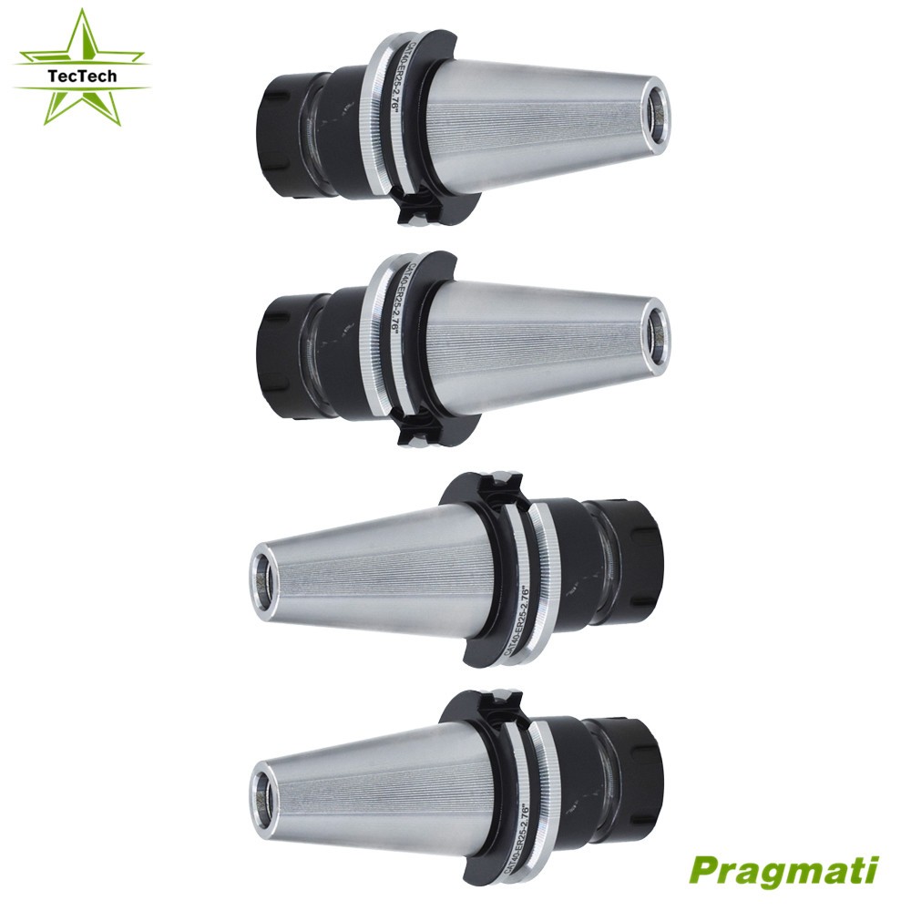4 Pcs CAT40 ER25 Collet Chuck W. 2.76″ Gage Length Chucks Tool Holder Set