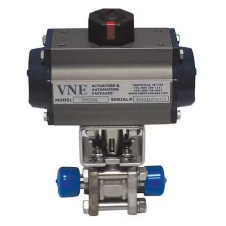 Vne 90C1.5C/75-5Sc-Xx 1-1/2″ Compr Stainless Steel Pneumatic Ball Valve Inline