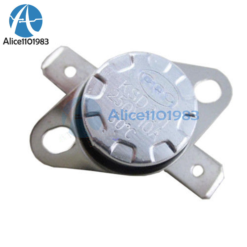 KSD301 50°C / 122°F Degree Celsius NC Temperature Switch Thermostat 10A 250V