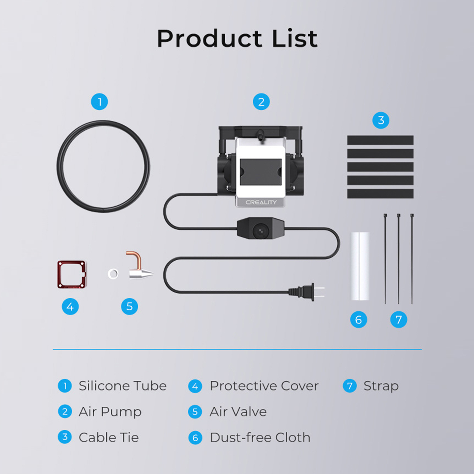 Creality Air Assist Kit, Air Assist Pump for CR-Laser Falcon 10W 22L/min Airflow