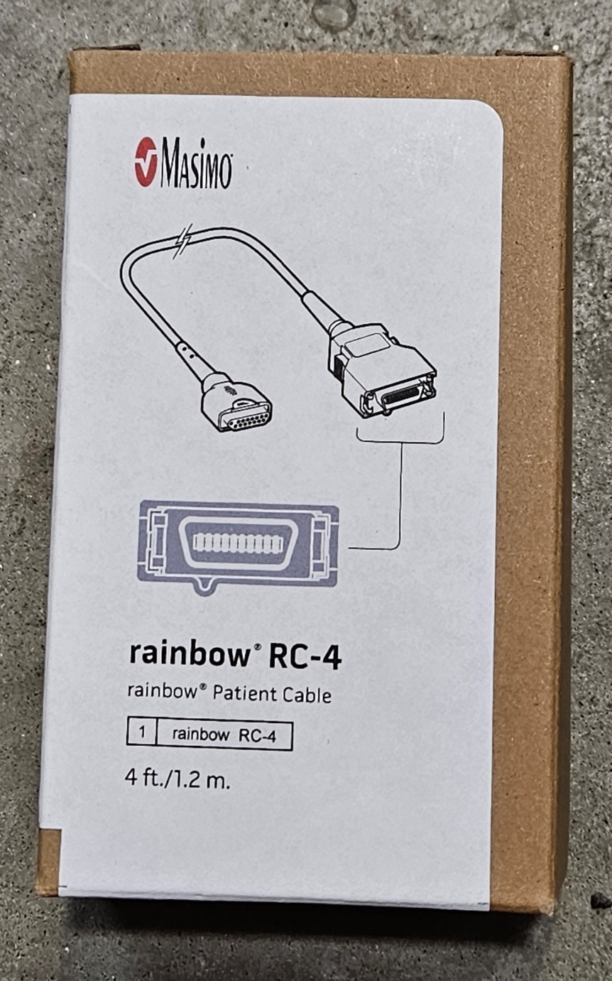 Masimo 2406 rainbow RC-4 M-LNCS 20-pin Patient Cable MPN 2406
