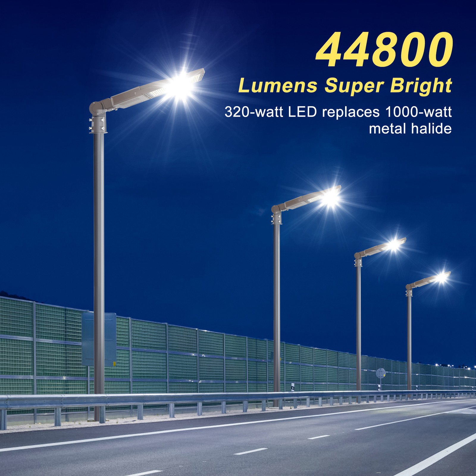 320W LED Parking Lot Lights Adjustable Slip Fit Outdoor Commercial Stadium Light