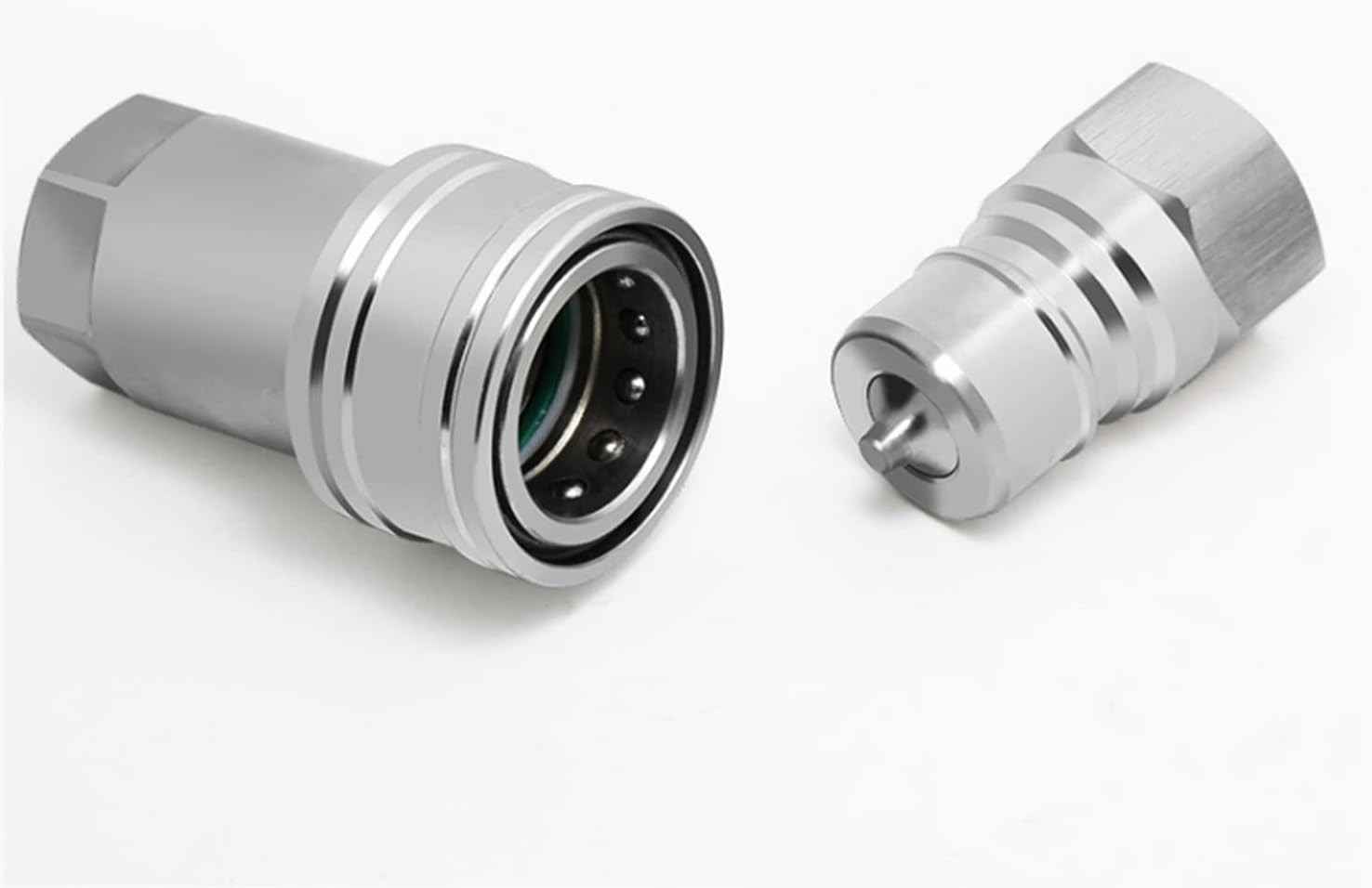 Hydraulic Quick Connect Coupler 3/8 NPT, Poppet Valve for High Pressure Systems