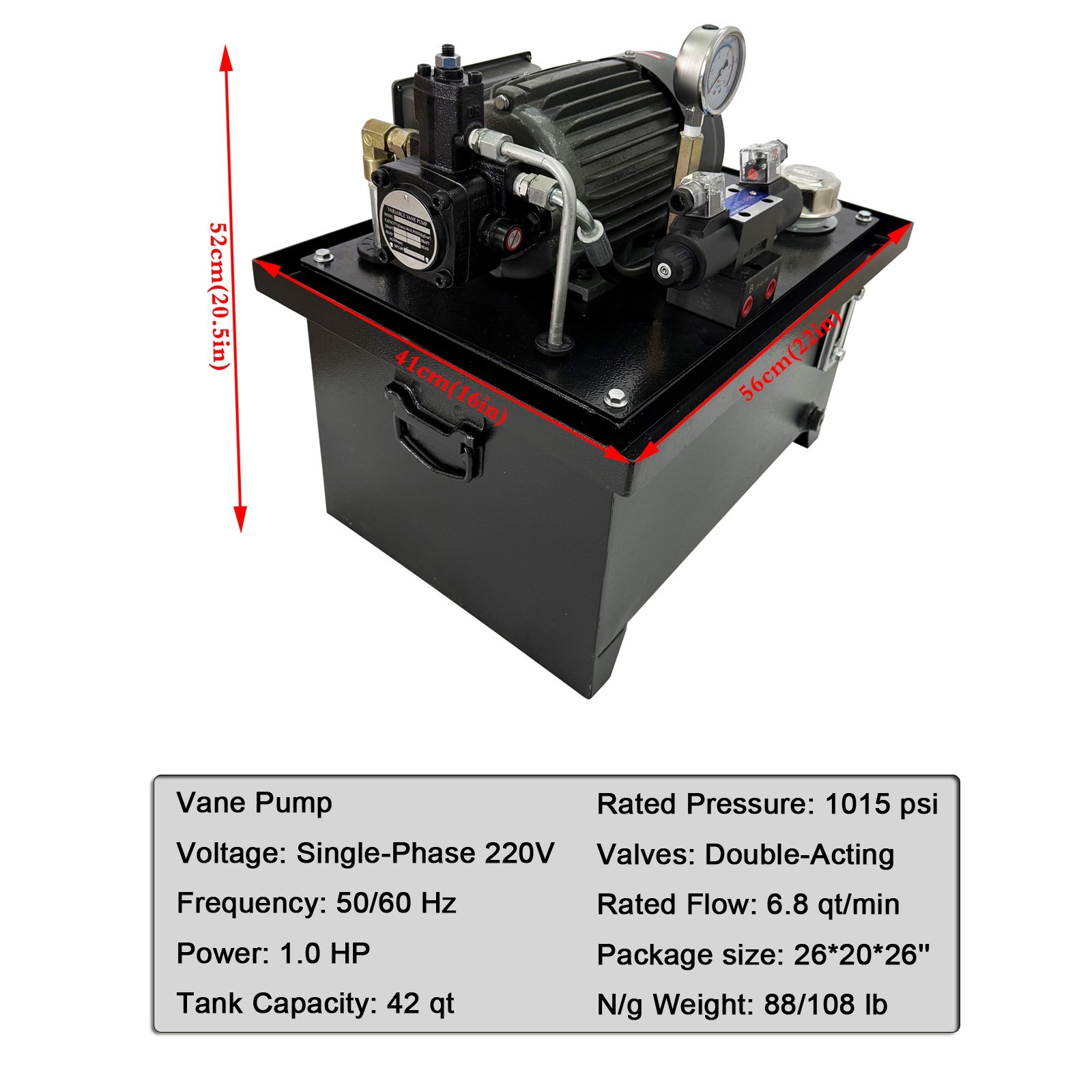 Small Hydraulic Power Unit (Single-phase 220V, 750W / 1.0HP, 6.5L/min, 7MPa)