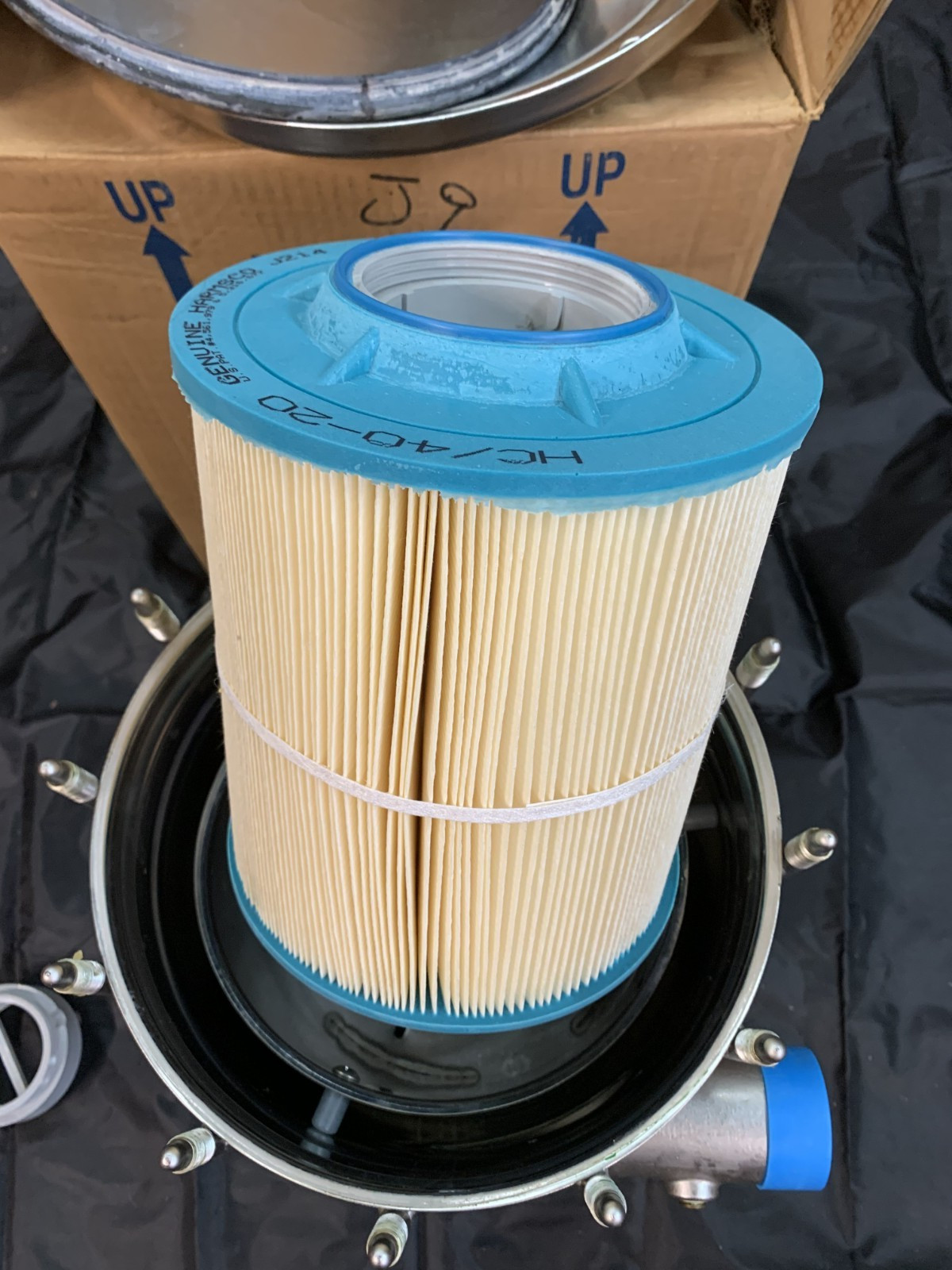 Harmsco HUR 40 HP (Hurricane) Cyclonic Single Cartridge Filter Housing, 304 SS
