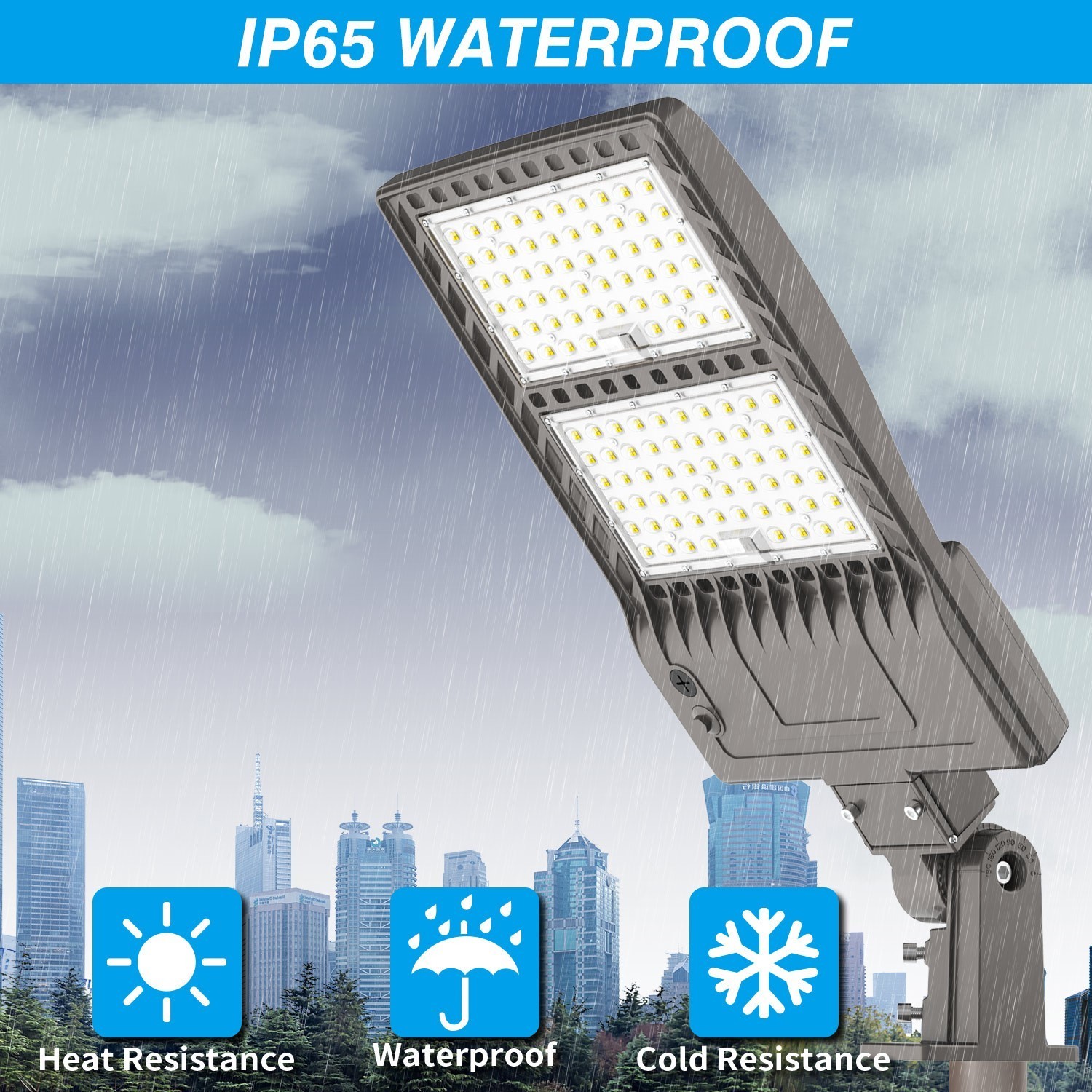 2Pack 3 IN1 320W Commercial LED Area Street Pole Lighting Outdoor Shoebox Light
