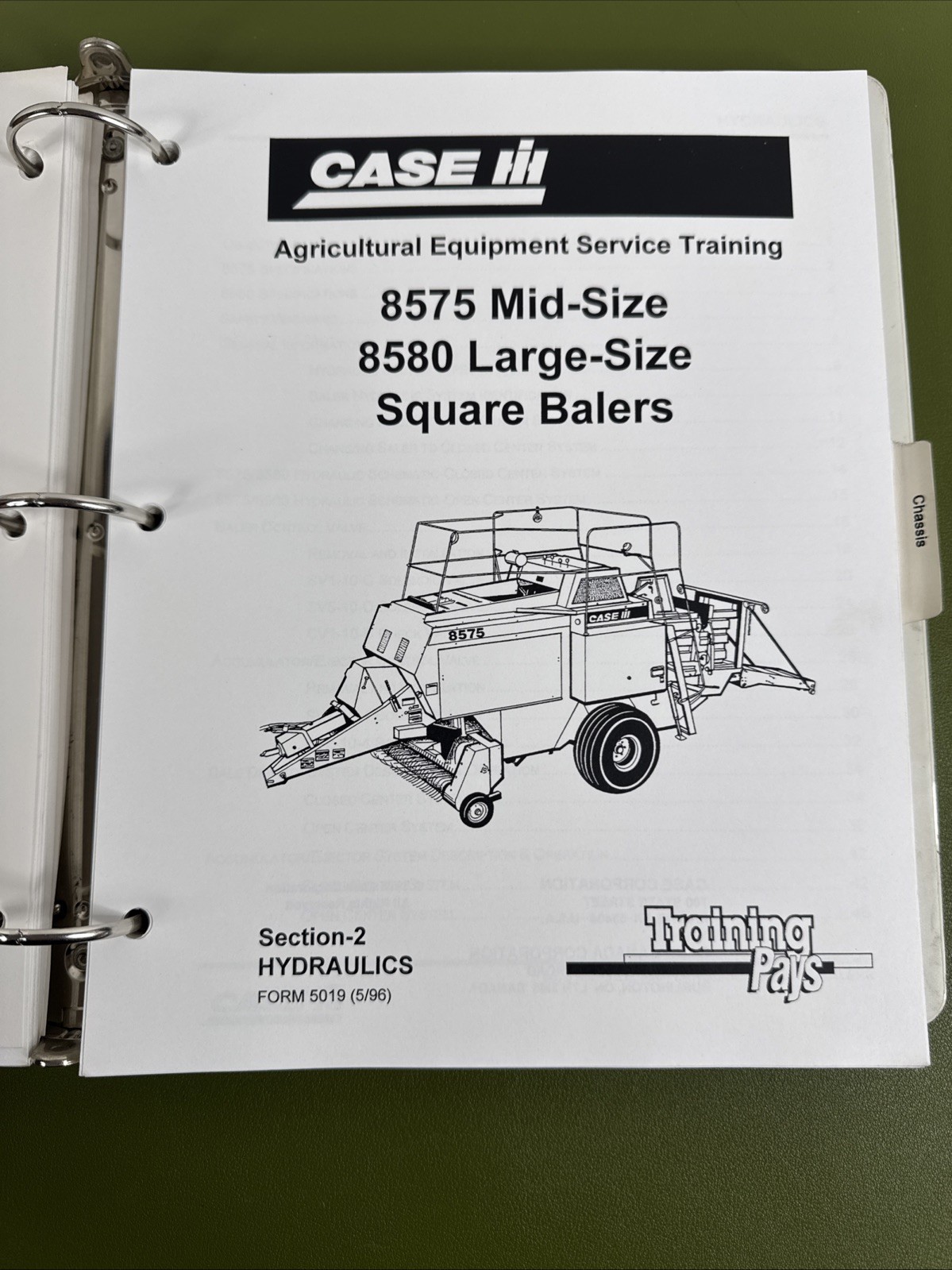oem CASE IH 8500 Series, 8575 Mid-8580 Large Square Balers Training Manual