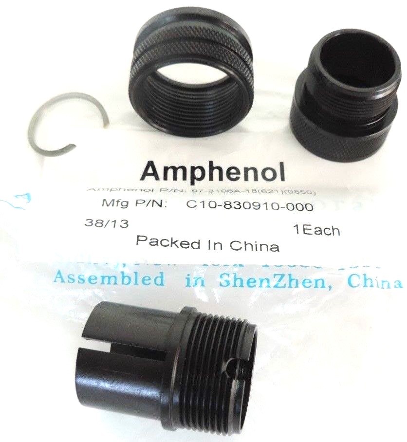 NEW AMPHENOL 97-3106A-18 CONNECTOR SHELL ONLY METAL CIRCULAR OLIVE C10830910000