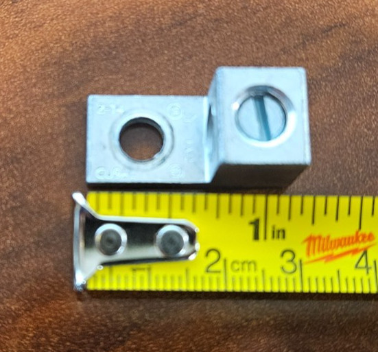 Lot of 5 Mechanical Lug 2-14 AWG CU9AL 1/4″ Hole Grounding Screw Terminal Piece