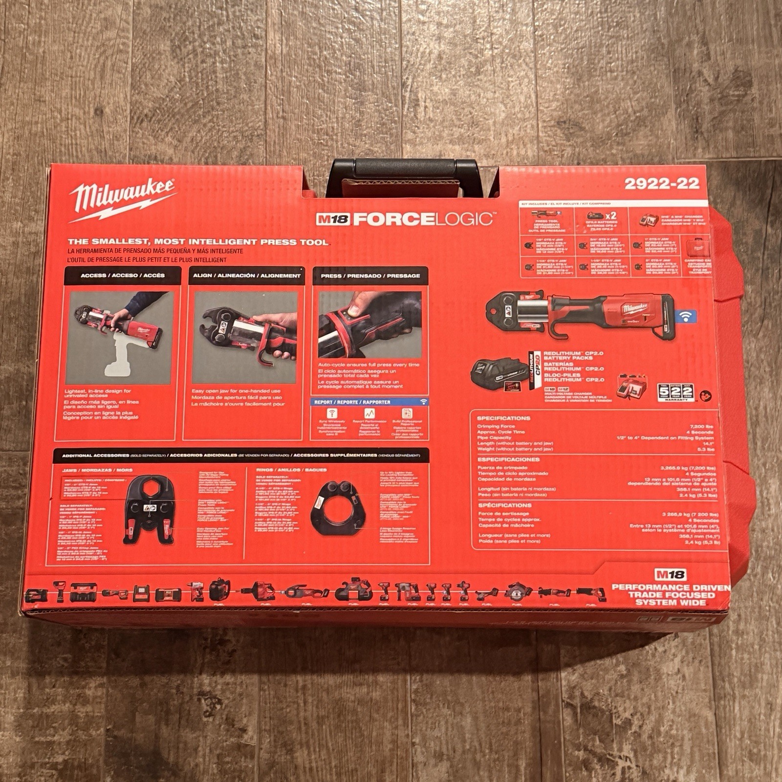 Milwaukee Tool 2922-22 M18 Force Logic Press Tool With One-Key Kit With 1/2 In.