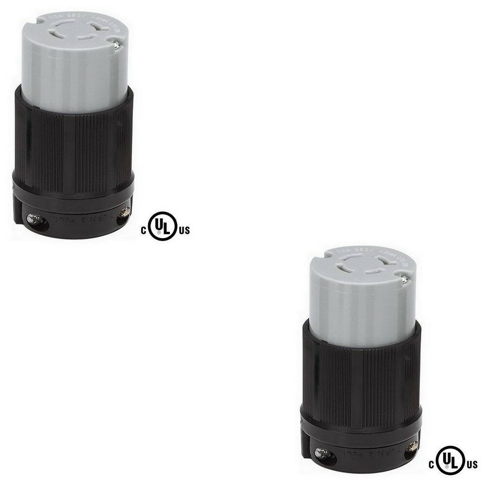 OCSParts L15-20R Locking Connector, 20A 250V, 3A, NEMA L15-20R (Pack of 2)