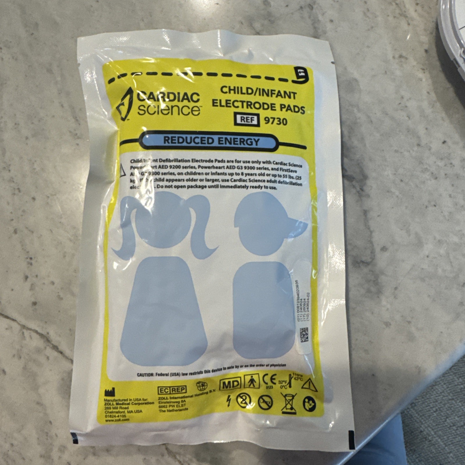 Cardiac Science G3 Child/Infant Electrode AED Pads 9730 – 09/2026