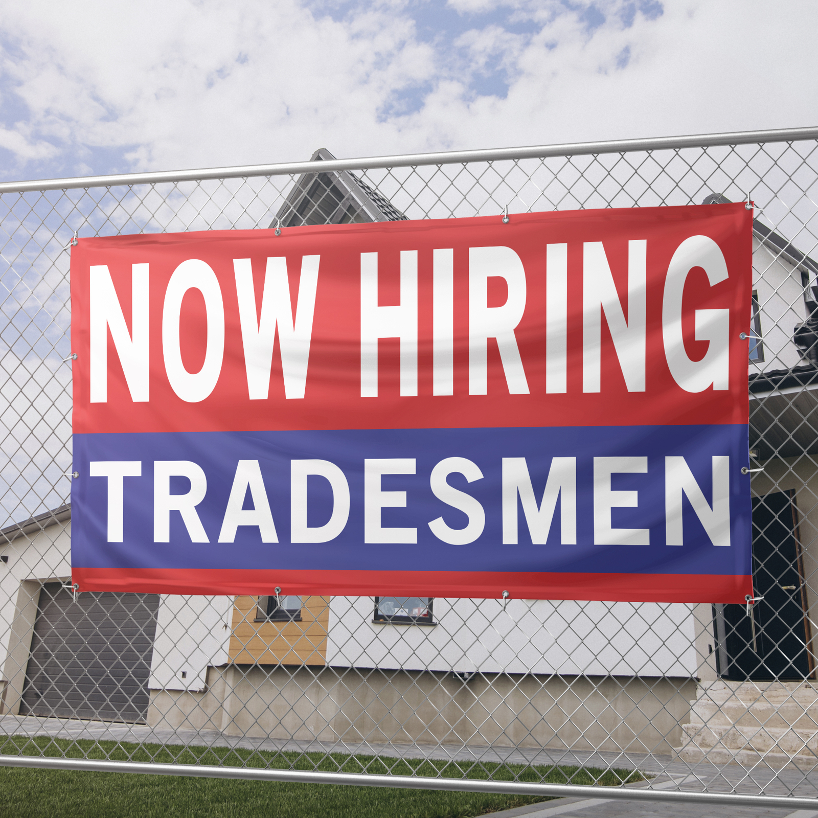 Now Hiring Tradesmen 13 oz Heavy Duty Vinyl Banner Jobs Available Tradesperson