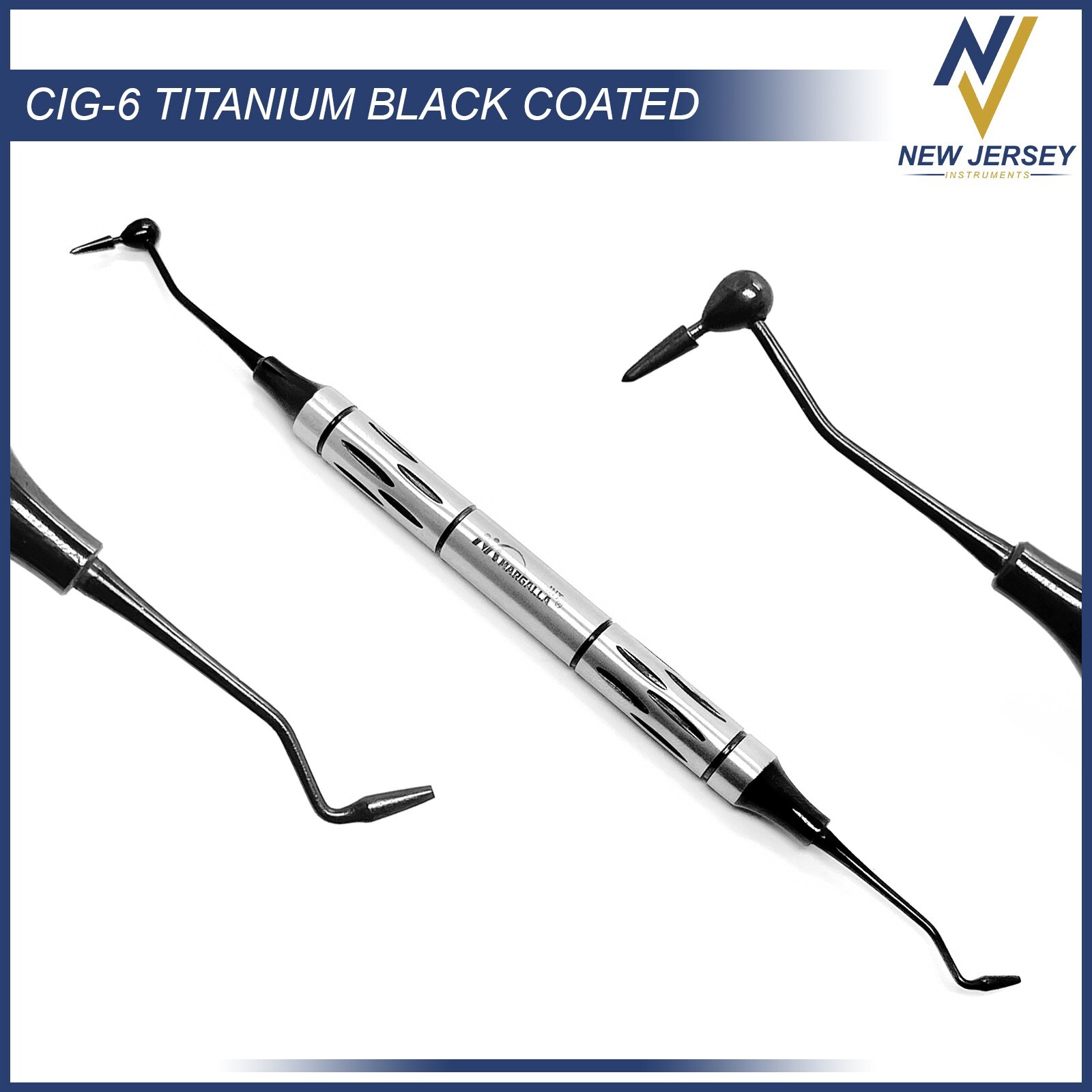 Dental Composite Instrument #6 Titanium Black CIG6 Plastic Filling Restorations