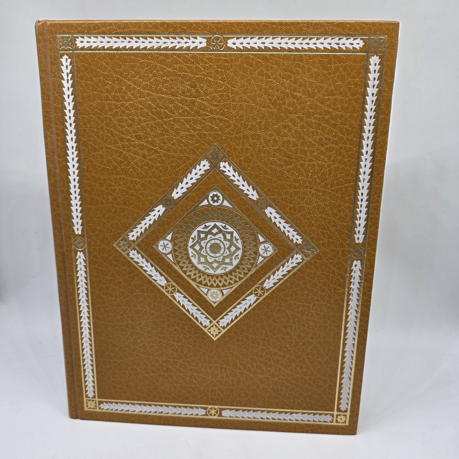Vtg Anything Book™️ Hardcover Blank Journal Unlined Unruled Sketch Art Deco Gold