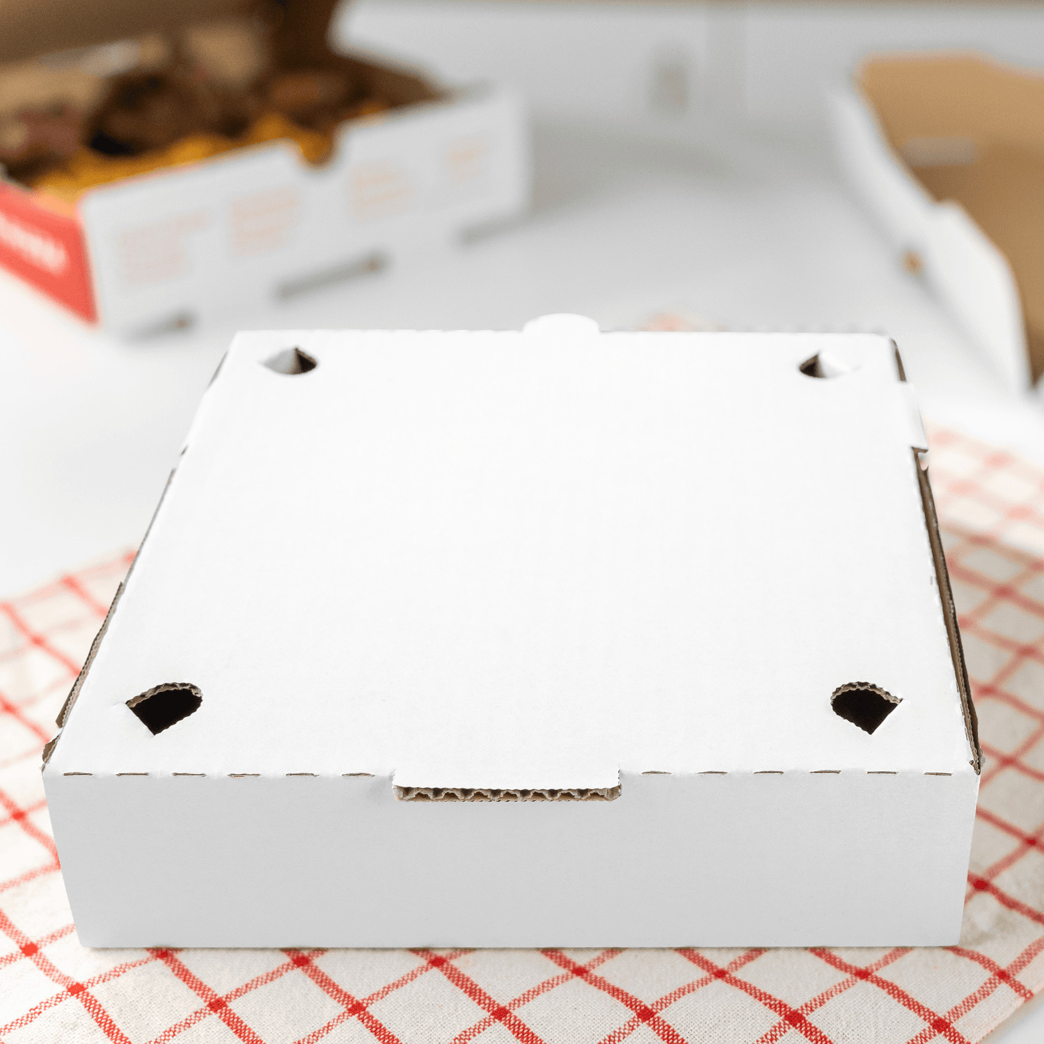 Karat Corrugated Pizza Box, 8”x8”x2”, White – 50 pcs, FP-PBF08W