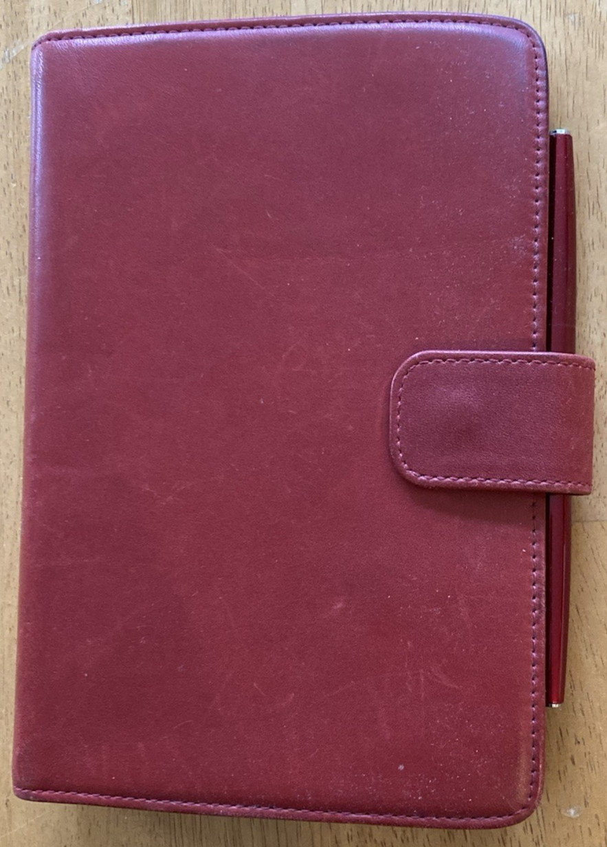 Vintage Filofax Leather Organizer Red USA 1996 from Luttmann’s Luggage 6-ring