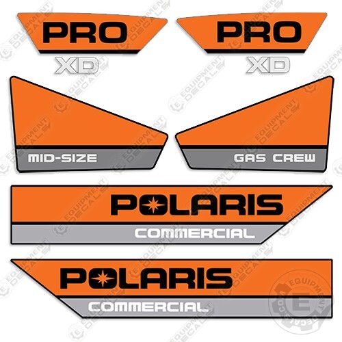 Fits Polaris Pro XD Mid-Size Gas Crew Decal Kit UTV – 7 YEAR OUTDOOR 3M VINYL!