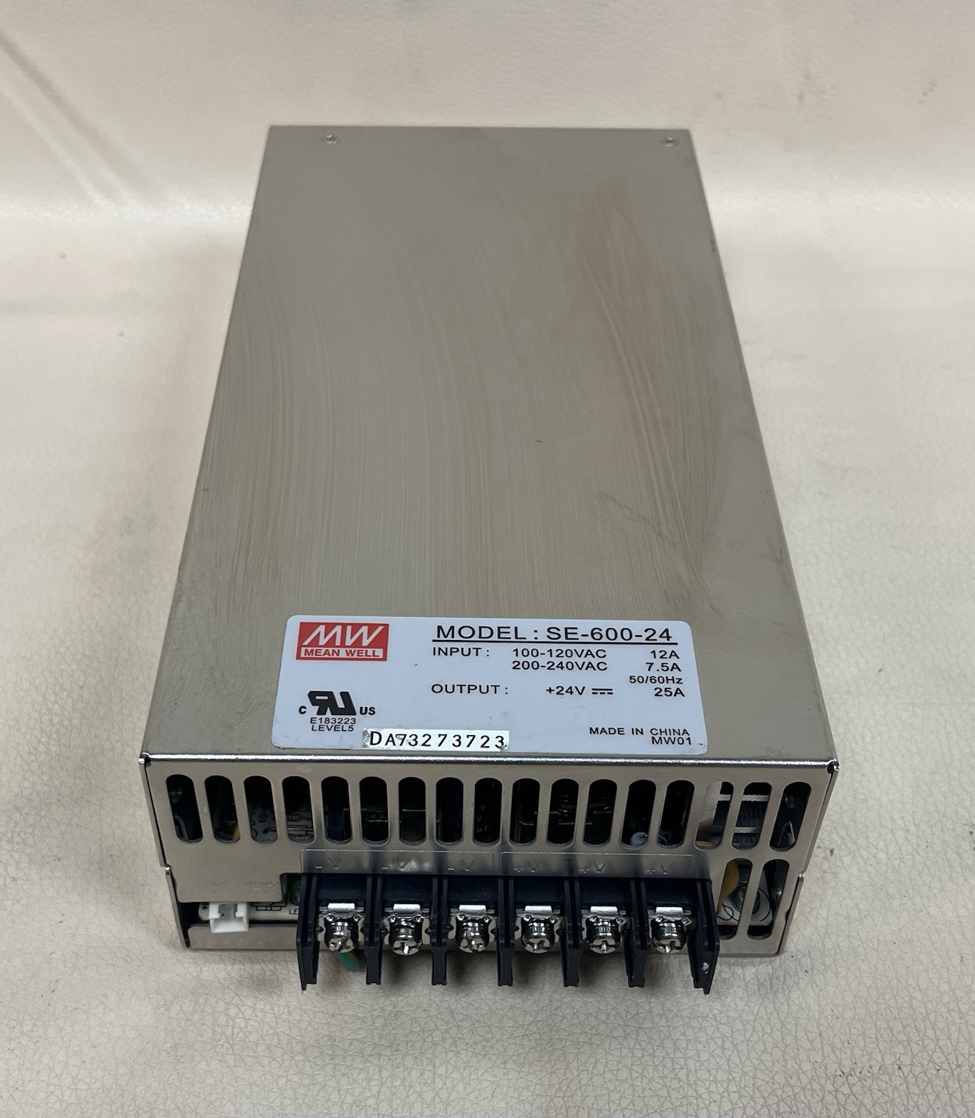 Mean Well 25A 24V AC-DC Enclosed Power Supply SE-600-24