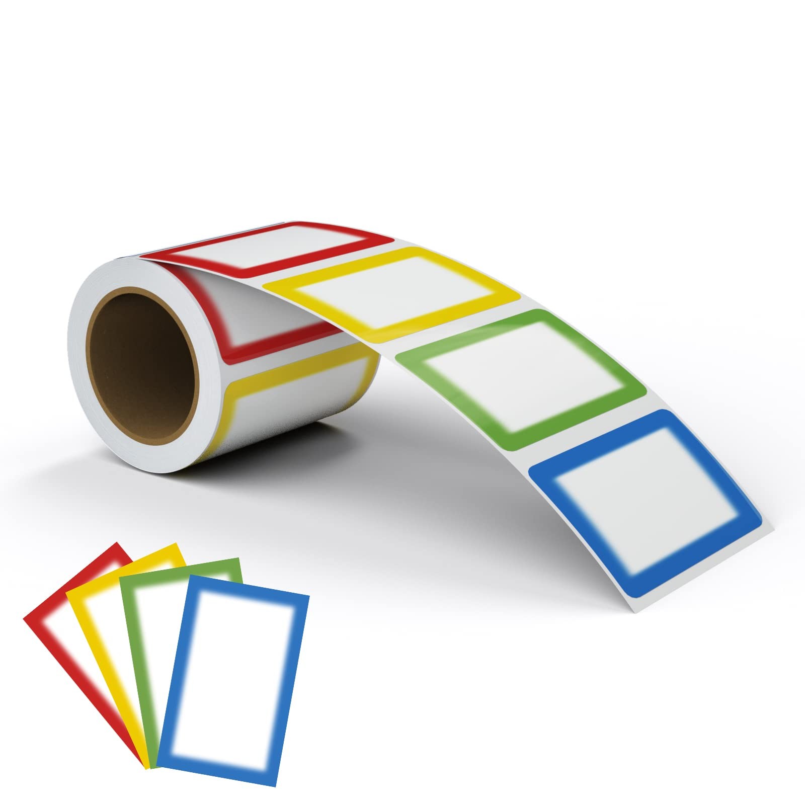 MFLABEL® Colorful Plain Name Tag Labels – 200 Stickers, 3.5 x 2.25 Inch, Colorfu